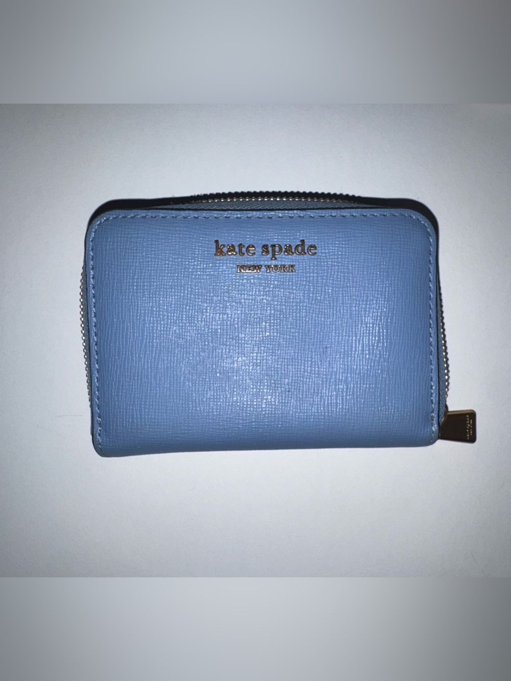 kate spade Light Blue Zip Around Card Wallet